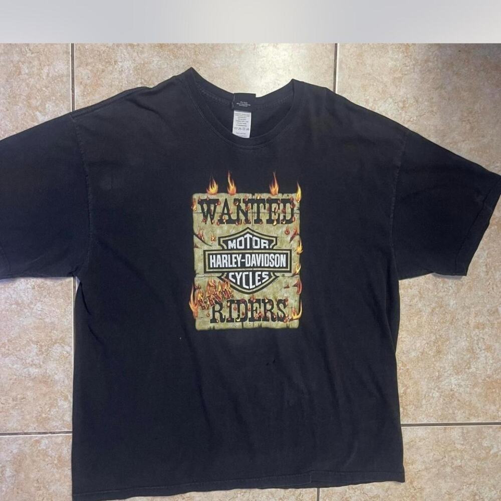 Vintage Harley Davidson Smoky Mountain Wanted Riders‎ Graphic T-Shirt